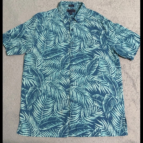 Weekender Casual Lifestyle Luau Edition Mens Hawaiian  Silk Shirt Blue XL - Picture 1 of 5